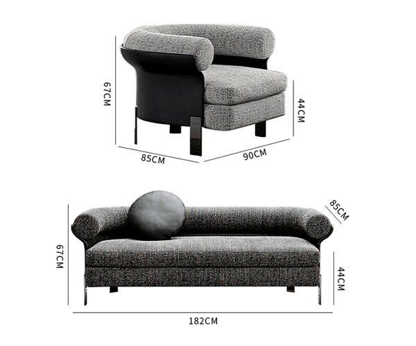 Office One Single Seater Armchair Couch Modern Fabric Lounge Leisure 20KG