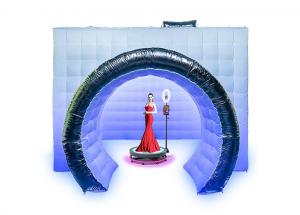 Quality Camera Shape 360 Booth Enclosure Color LED Photo Booth Background Cover for sale