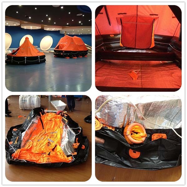 CCS, DNV-GL, EC, MED Approved SOLAS 6-125 Persons Self Righting Inflatable Life Raft