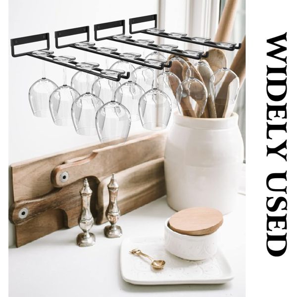 Upgrade Your Kitchen with this 11.8 Inch Wine Glass Holder Under Cabinet Hanging Rack