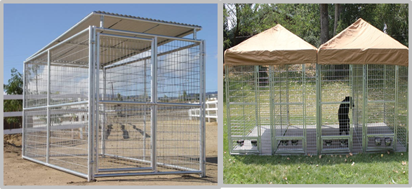 Safety Welded Wire Metal Dog Kennel Anti Rust Multiple Sizes 8'L*8'W*6'H