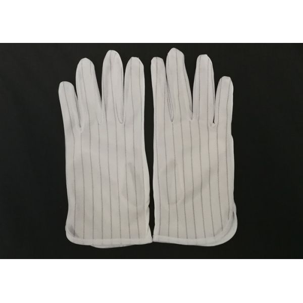 Micro Fiber Palm Anti Static Gloves 75D Non Toxic Materials With Polyester Binding