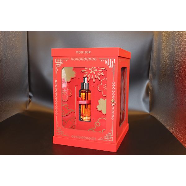 Lighting Wine Packing Boxes Double Door Slide Opening Greyboard EPE Foam Material