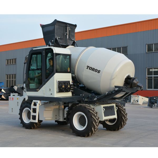Blue 4*2 PLC Control Concrete Mixer Truck 0-14r/Min For Medium Sized Projects