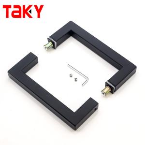OEM/ODM Stainless Steel Shower Door Handle Back to Back square Tube Glass Door