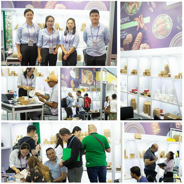 250ml 400ml 500ml Microwave Kraft Paper Bowls Single PE Coating Food Grade