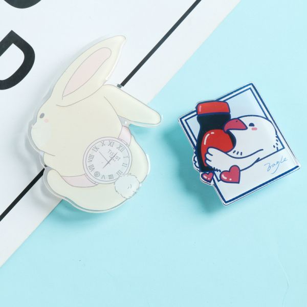 Air bag bracket Creative cartoon telescopic custom mobile phone sticker acrylic universal folding mobile phone bracket