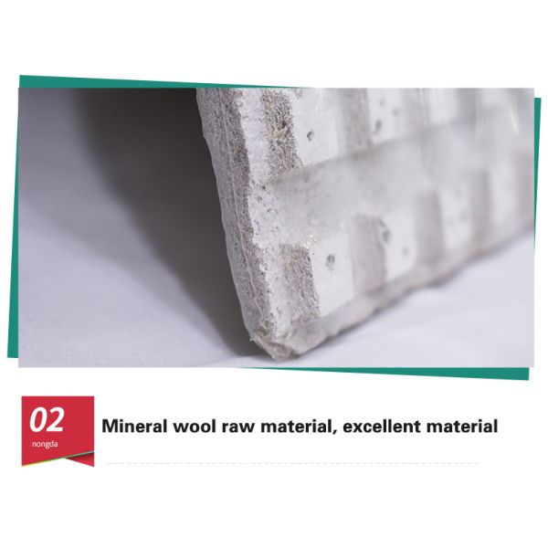 Square Mineral Wool Ceiling Panels for Modern Interior Design and Sound Absorption