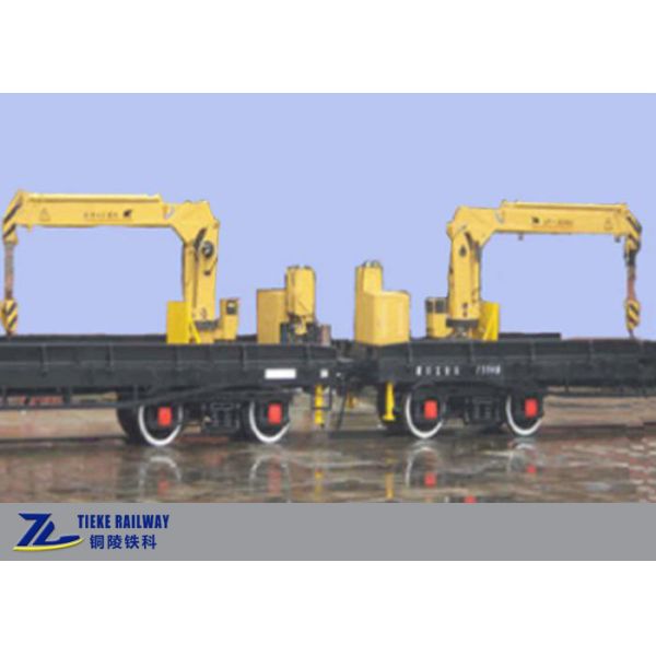 8t 10t 12t Load Railway Freight Wagon with Hydraulic Car Crane