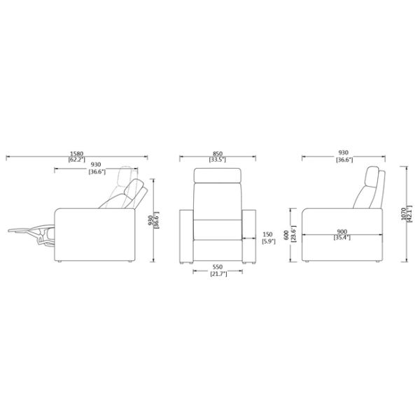 Strong Steel Frame Footrest Home Theater Seating With Aisle Light Option