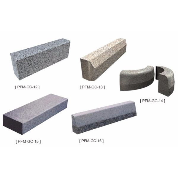 PFM natural stone fanshaped granite paving stone pattern