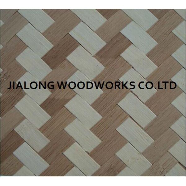 Carbonize Horizontal Bamboo Veneer Sheet , Wood Veneer Panels For Walls