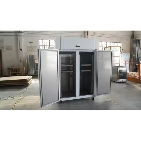Commercial Kitchen Freezer Single Temperature Stainless Steel Double Door Refrigerator Air Cooled Refrigerator