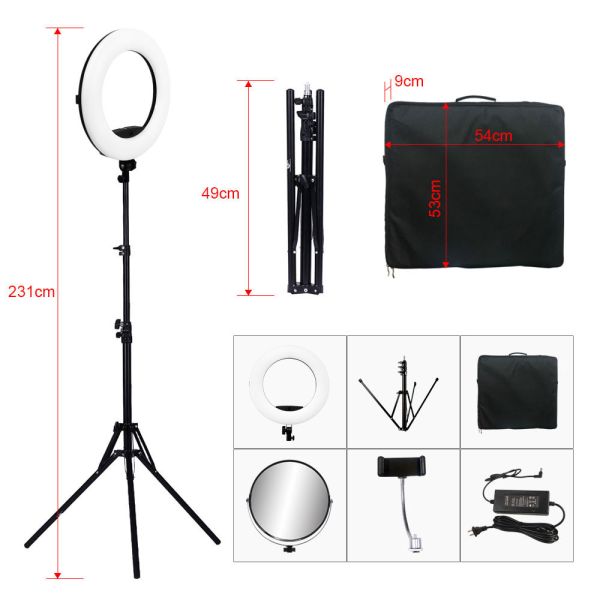 Fs-480 48w Yidoblo Portable Ring Light Fill Lamp Cell Phone Selfie Photographic Lighting