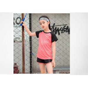 ODM Service Flatlock Stitching Kids Sports Clothing Polyester Spandex T Shirts