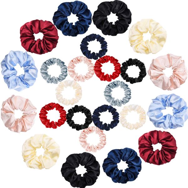 Chic Bandans Satin Silk Scrunchies , 0.03kg Thin Wide Silk Headband