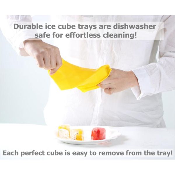 Cool Flexible Easy Release Large Wholesale Make Your Own Custom Personalized Silicone Rubber Mold Ice Cube Trays for Mini Fridge