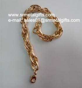 China Imitation gold fashion steel jewelry chain bracelet chain bangle on sale