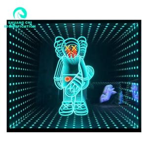 2023 Material Abyss 3D Stereo Custom Neon Infinity Mirror with LED Strips Light