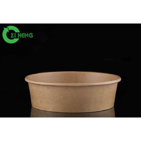 Sturdy Round Strong Paper Bowls , 500 ML Salad / Fruit Deep Paper Bowls