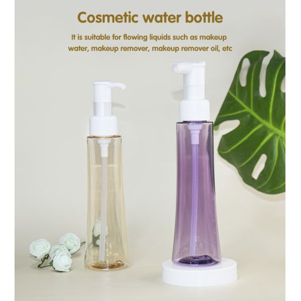 PCR 100ml PET Makeup Cleansing Oil Pump Bottle Cosmetic Cleanser Packaging