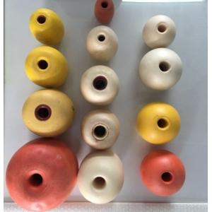 PVC Fishing Net Floats , Commercial Fishing Floats Round Shape