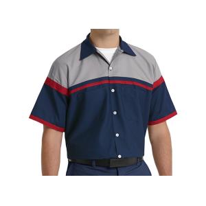 Quality Summer Blend Cotton Uniform Work Shirts Customization Embroidery for sale