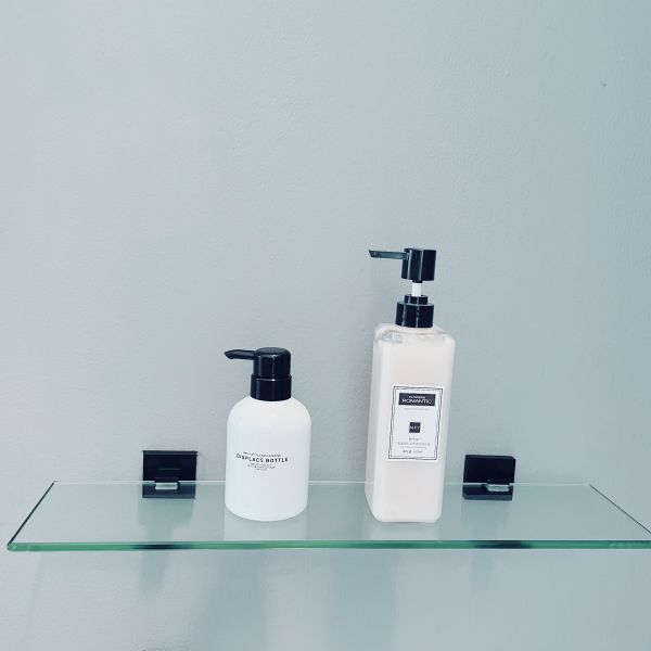 Single Glass Bathroom Accessories Shelves OEM Wall Mounted Stainless Steel Toilet Shelf