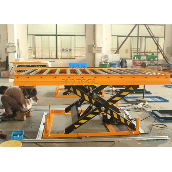 1 Ton 2 Tonne Rubber Roller Top Hydraulic Scissor Lift Table Trolley Wood Transport