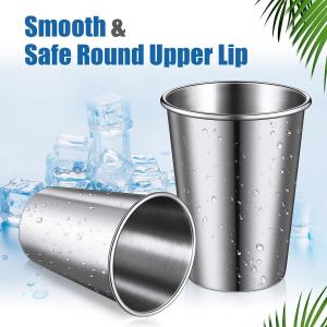 16 Pack Cylindrical Custom Stainless Steel Cups Shatterproof