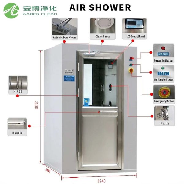 Air Shower With Sole Cleaning Machine For Hospital Can Extend Filter Life