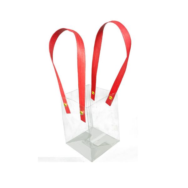 Simple PET PVC Transparent Clear Pvc Gift Boxes Tote Bag Plastic Packaging