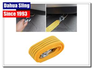 Quality Lightweight Flat Recovery Tow Straps With Hooks Multifunctional for sale
