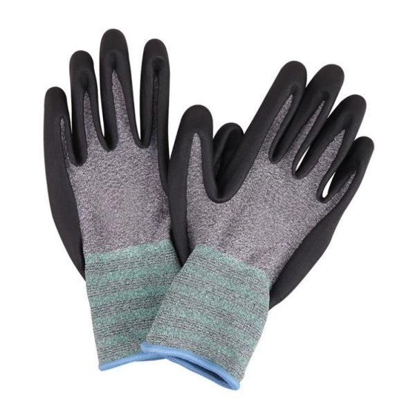 Low price no powder blue nitrile gloves work job nitrile coated gloves nitrile coated gloves