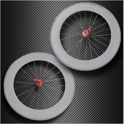 2014 popular High quality 700 carbon 88mm tubular wheelset 23mm width for road bicycle
