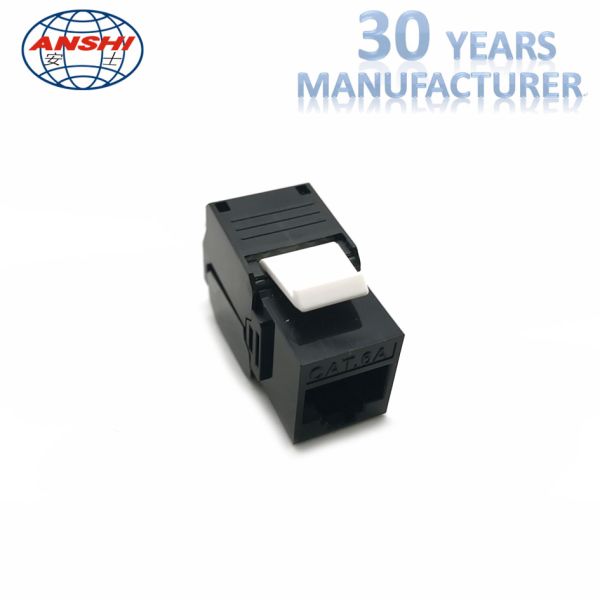 PC Material Tool Free Keystone Jack CAT6A RJ45 Module Customized Color