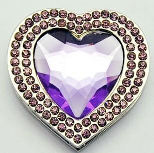 Buy Fashion portable foldable heart handbag hook ​with crystal at wholesale prices
