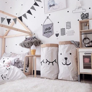 Kraft paper toy storage bag