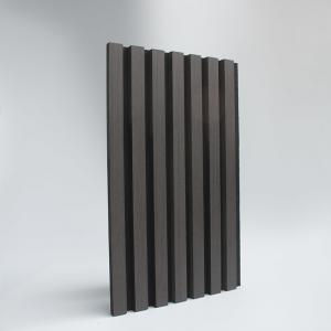 Quality 600*2800*21mm Black Wood Veneer Wall Panels For Concert Hall Fire Resistant for sale