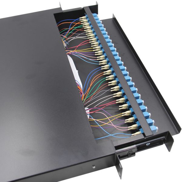 24Port 48 Core LC Splicing Fiber Patch Panel Cabinet / ODF Fiber Box