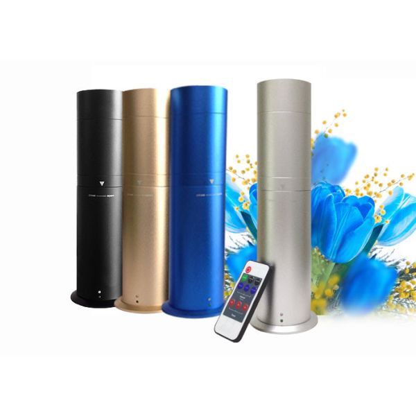 Anodized finish Silver Aromatherapy aroma diffuser machine with remote control
