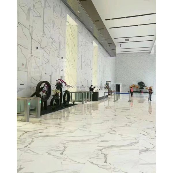 Home Decor Modern Fish Belly White Marble Stone Slabs for Living Room and Floor Tiles