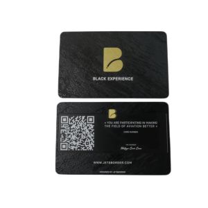 Etch Logo Plated Matte Black 85x54mm Metal Brass Business Cards