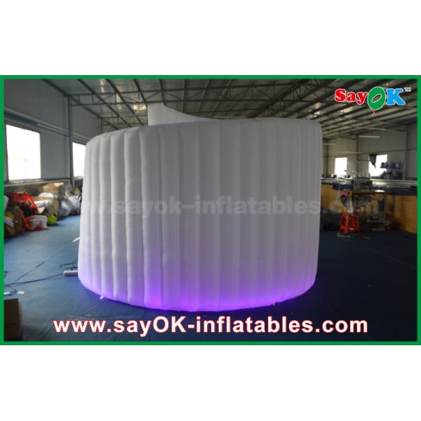 Party Photo Booth 210D Oxford Fabric Inflatable White Spiral Wall For Photo Booth Tent 1 Year Warranty