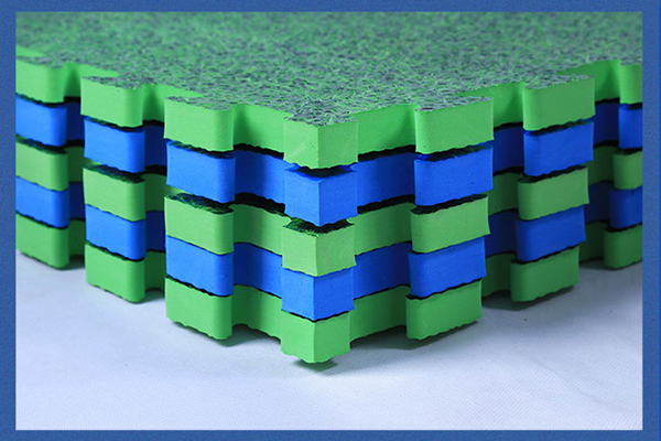 2cm Orange Black Non Toxic Playground Mat Ocean Themed For Indoor Kids Playground