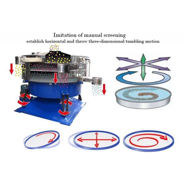 Stainless Steel Pearl Powder Separating Tumbler Screening Machine For Grain