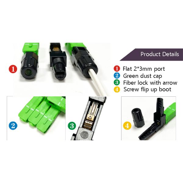 Discount Average 0.3dB IL SC APC Quick Connector Field Installable For Drop Cable