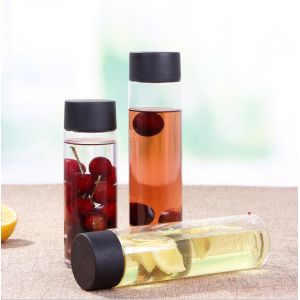 Quality Cylinder 49mm 350ml Screw Cap Disposable Juice Bottles for sale