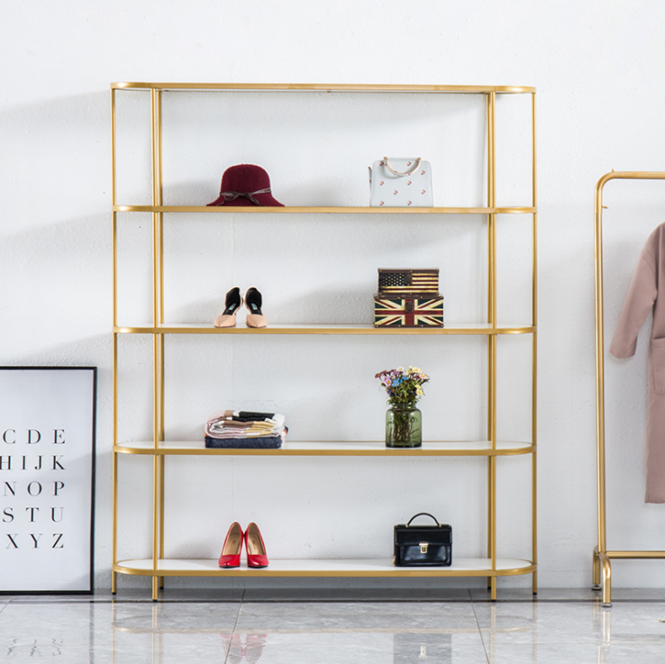 Fashion Metal Display Racks And Stands 4 Layers Strong Load Bearing Not Easy Deform