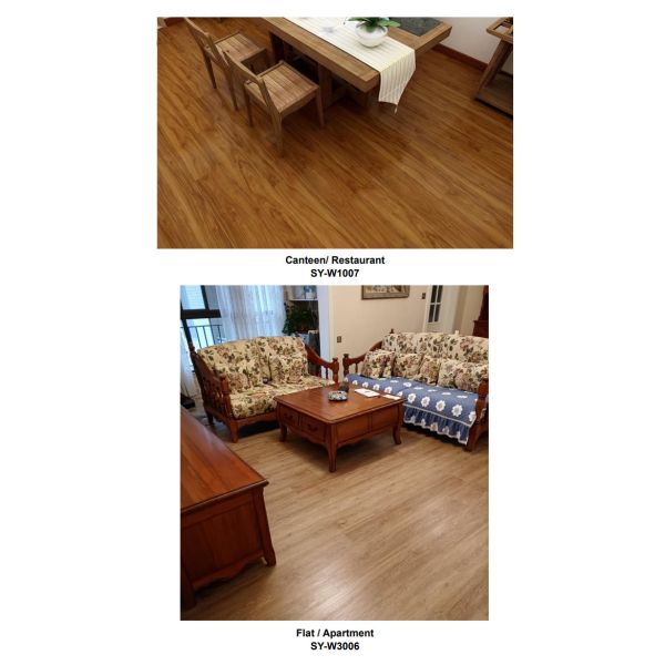 0.6mm SPC Wood Flooring Anti Slip Stone Plastic Composite Tree Ring GKBM DP-W82276